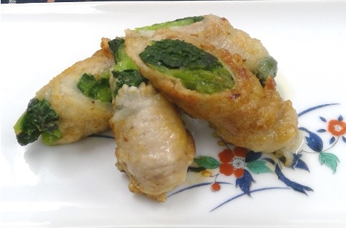 小松菜の豚肉巻～すき焼き風～